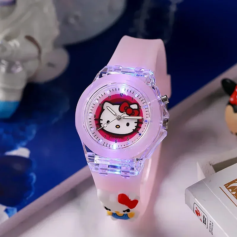 Disney Minnie/Mickey Mouse Watch for Kids | Luminous Wristband + LED Lights, Waterproof | Birthday Gift 4