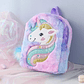 Mochila Infantil Unicórnio Tie-Dye | Mochila Escolar com Pelúcia e Grande Capacidade para Meninas | Impermeável e Fashion - Thumbnail 7