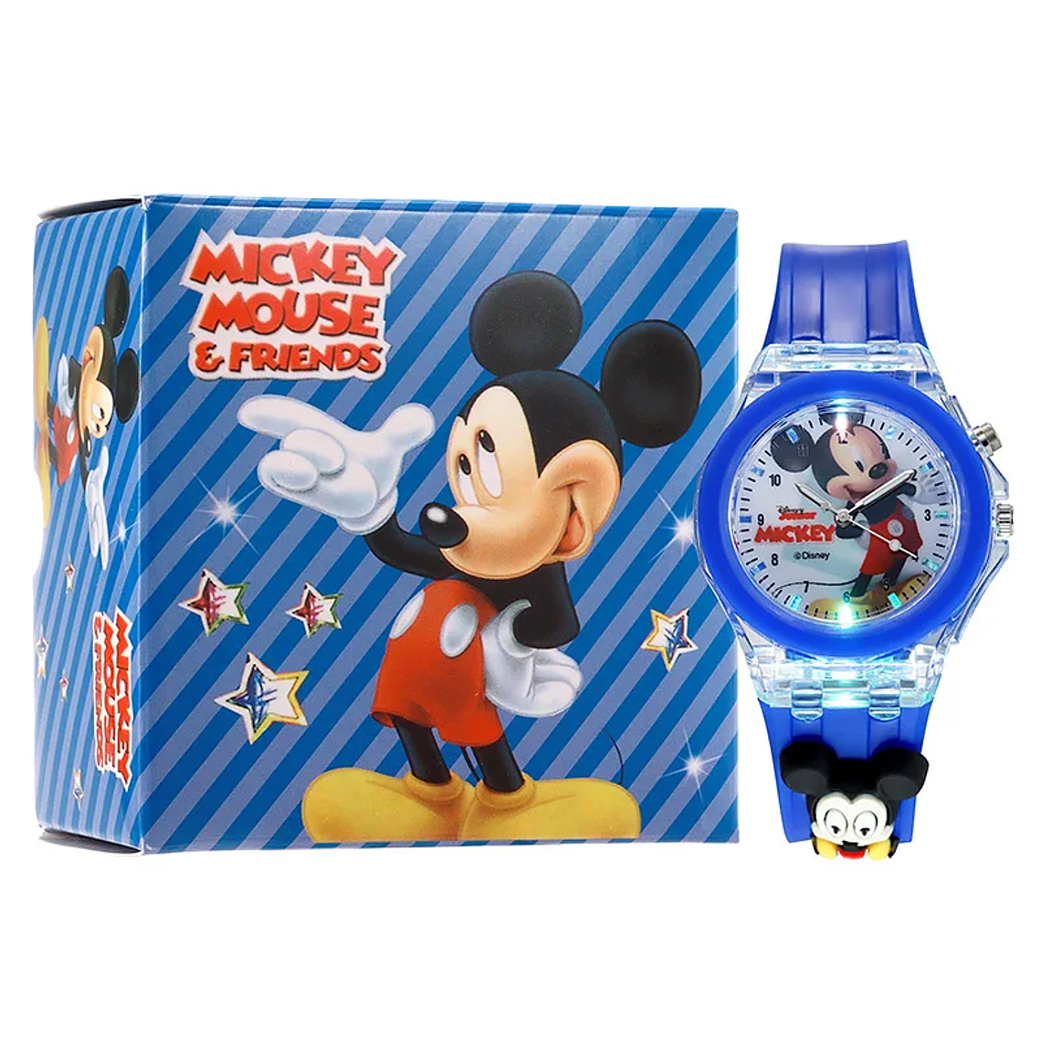 Coleção Relógio Infantil 3D com Personagem | Mickey, Spider-Man, Hello Kitty... | Pulseira de Silicone, Caixa Presente 6