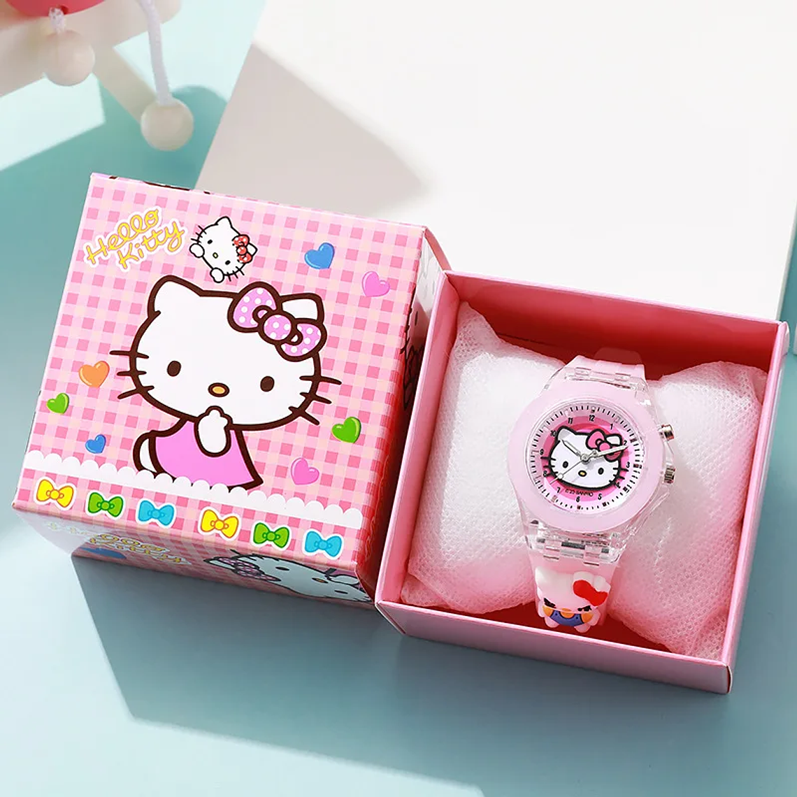 Coleção Relógio Infantil 3D com Personagem | Mickey, Spider-Man, Hello Kitty... | Pulseira de Silicone, Caixa Presente 7