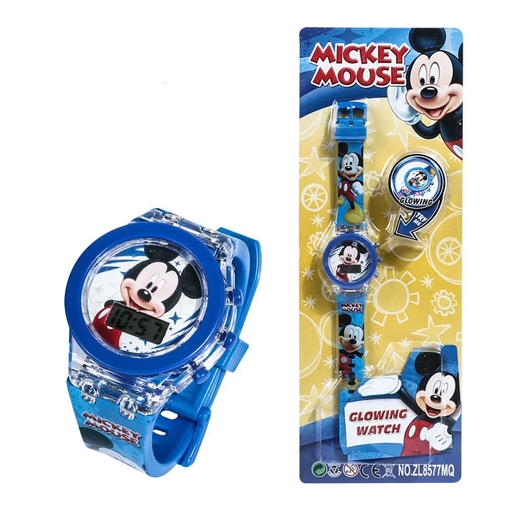 Relógio Infantil Disney Frozen/Mickey/Spider-Man | Com Luz LED, Resistente a Choques e Água | Para Meninos e Meninas 13