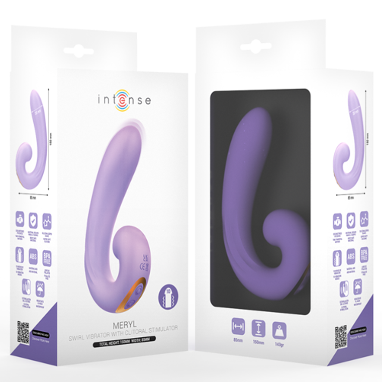 Meryl - Dual Vibration Stimulator for Clitoris and G-Spot | 10 Modes, 2 Motors, Ergonomic Design | Waterproof 7