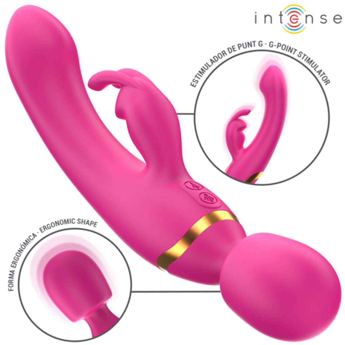 Winona - 2-in-1 Double Vibrator Rabbit and Wand | G-Spot and Clitoral Stimulator, 10 Modes, Waterproof 4