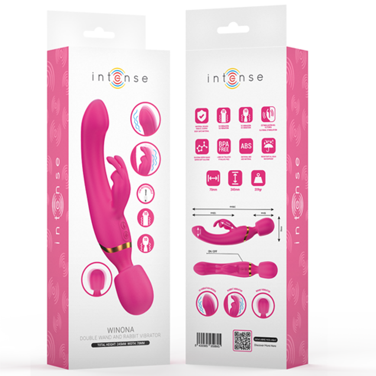 Winona - 2-in-1 Double Vibrator Rabbit and Wand | G-Spot and Clitoral Stimulator, 10 Modes, Waterproof 8