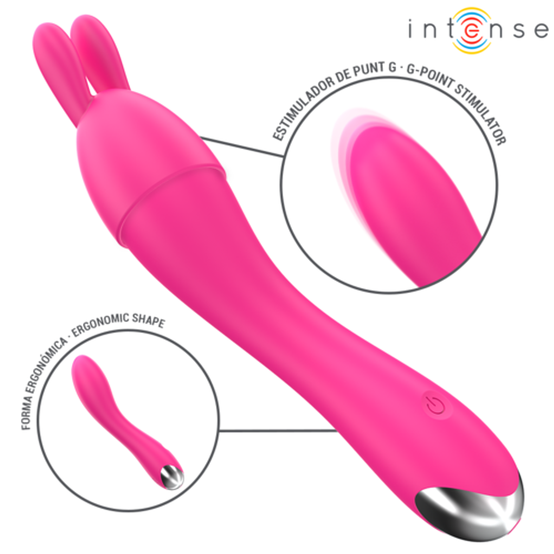 Cher - Vibrador com 4 Cabeças Intercambiáveis | 20 Padrões de Vibração, Silicone Macio | Resistente à Água 2