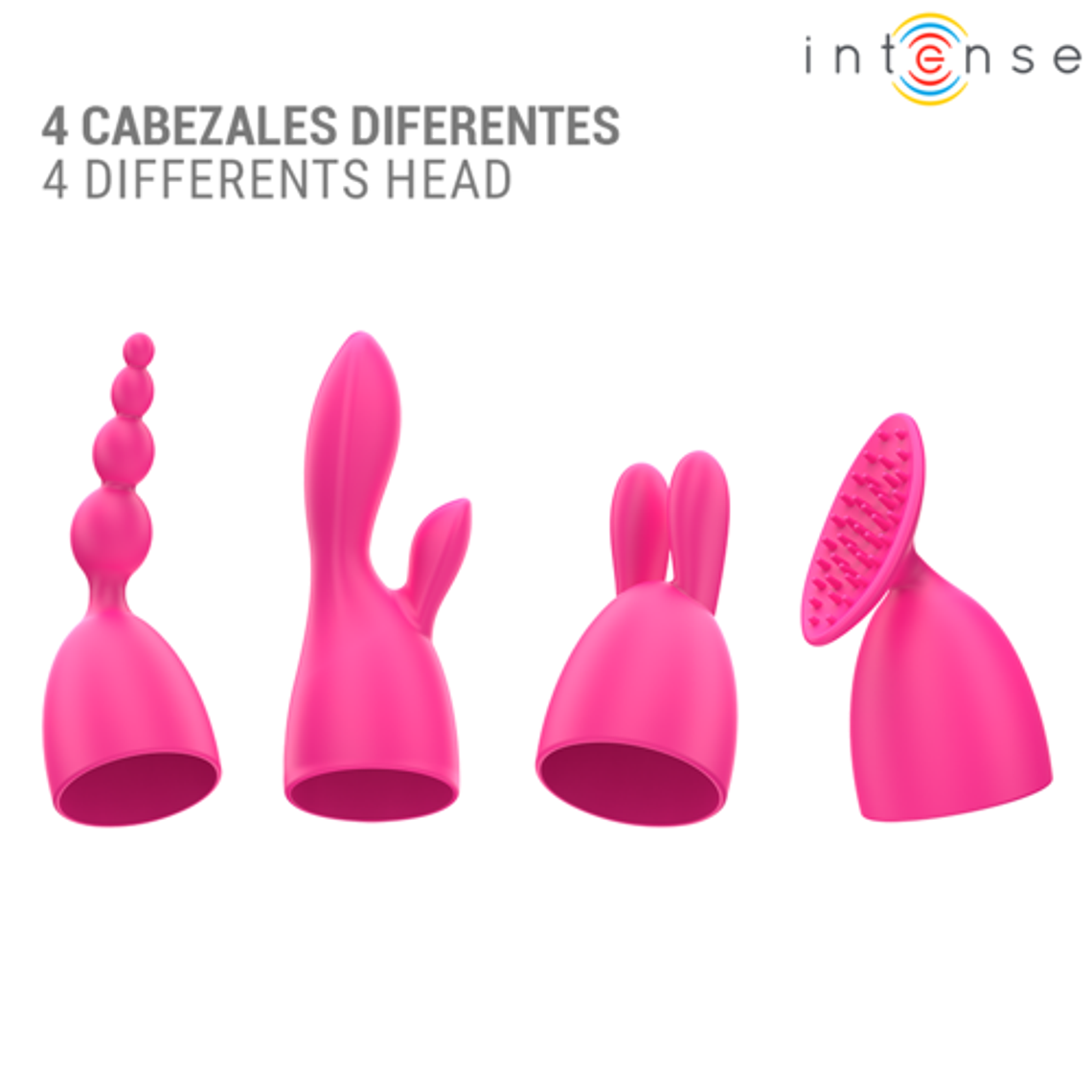 Cher - Vibrador com 4 Cabeças Intercambiáveis | 20 Padrões de Vibração, Silicone Macio | Resistente à Água 6
