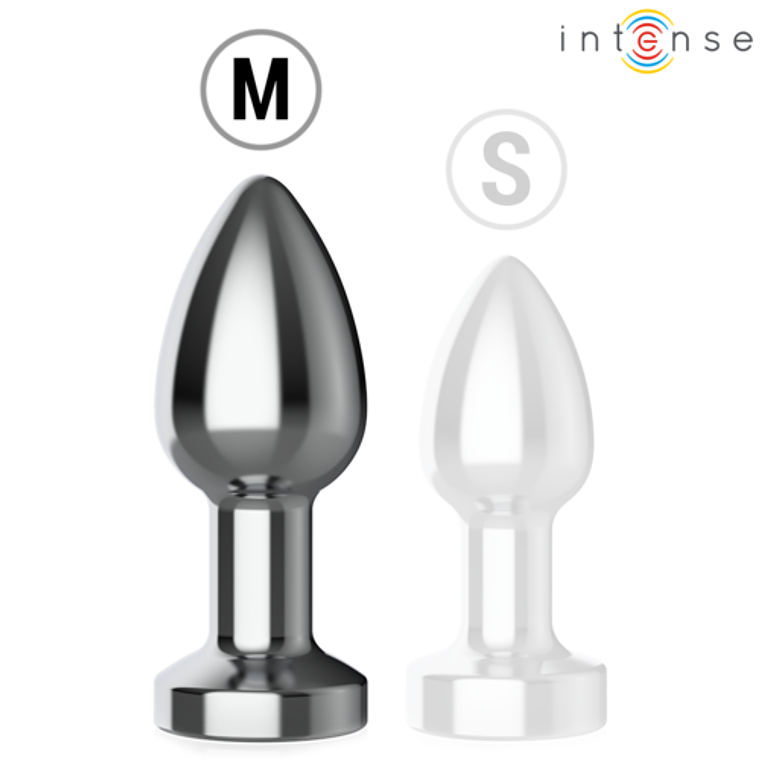 Vibrating Metal Anal Plug Intense M | With LED Lights and Remote Control | 10 Modes, Magnetic Charging 5
