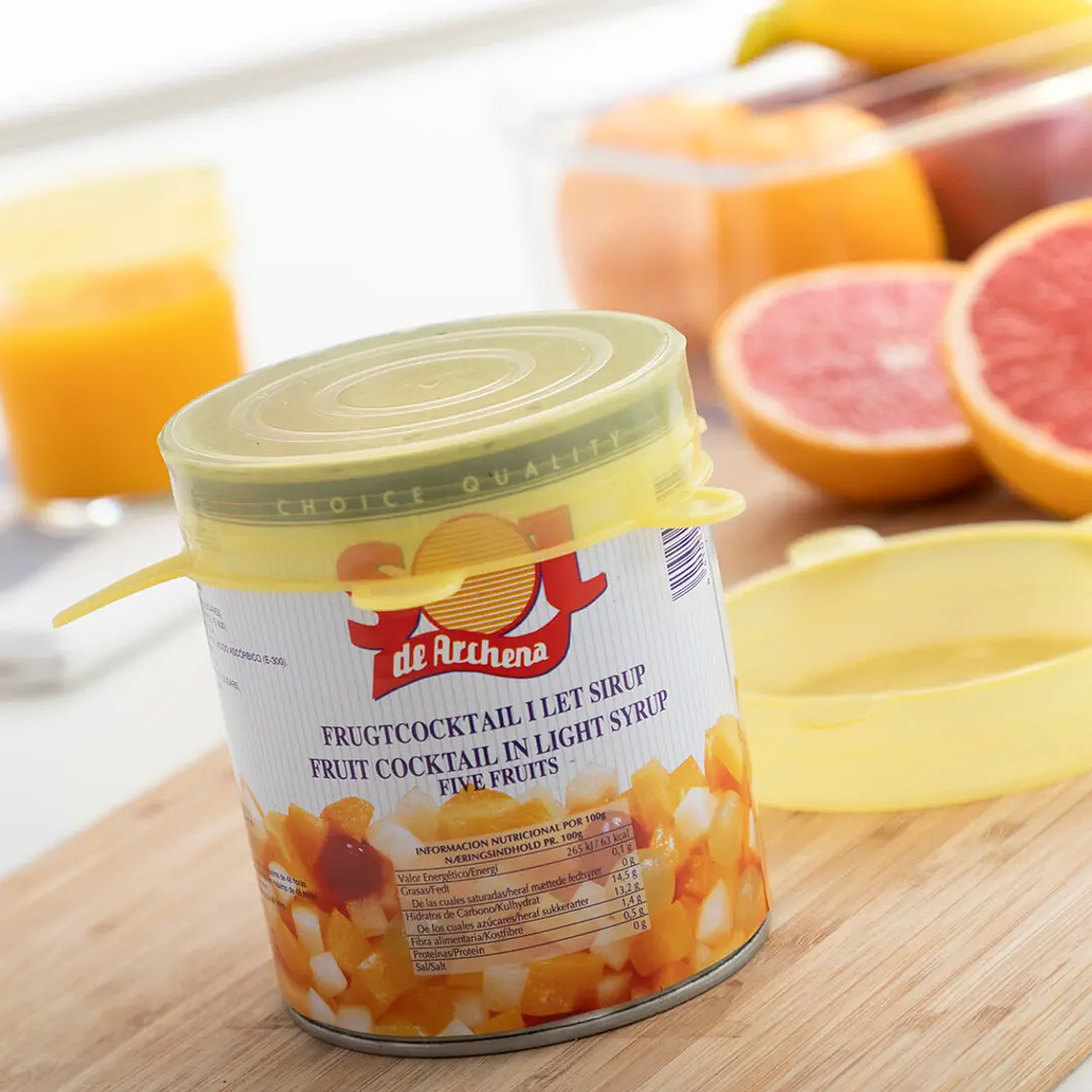 Conjunto de 10 Tampas de Cozinha Reutilizáveis e Ajustáveis Lilyd: Solução Sustentável para Conservar Alimentos 9