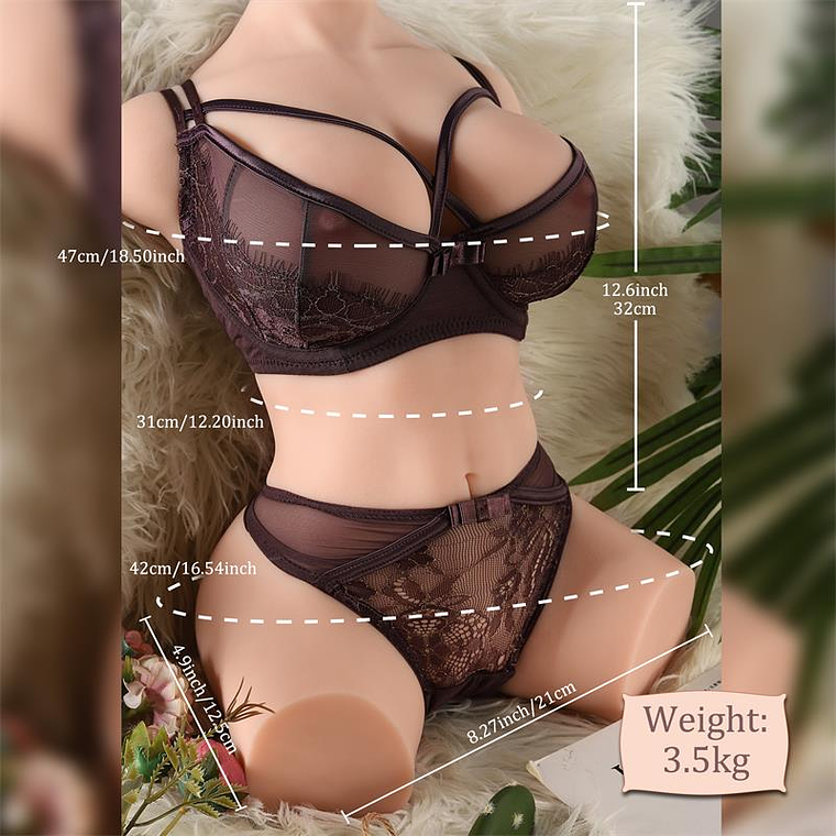 Torso Masturbador XISE Vera Realista 3.25 kg | Torso Feminino com Vagina e Ânus para Homens 8