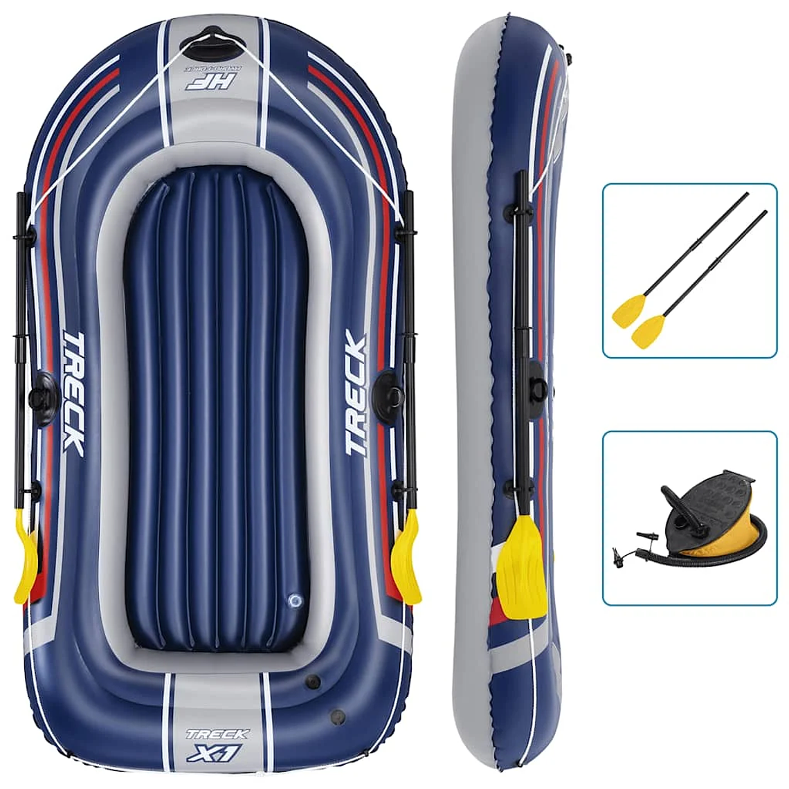 Bestway Hydro-Force Inflatable Boat for 2 Adults | Rowing Boat with Pump and Patches 1