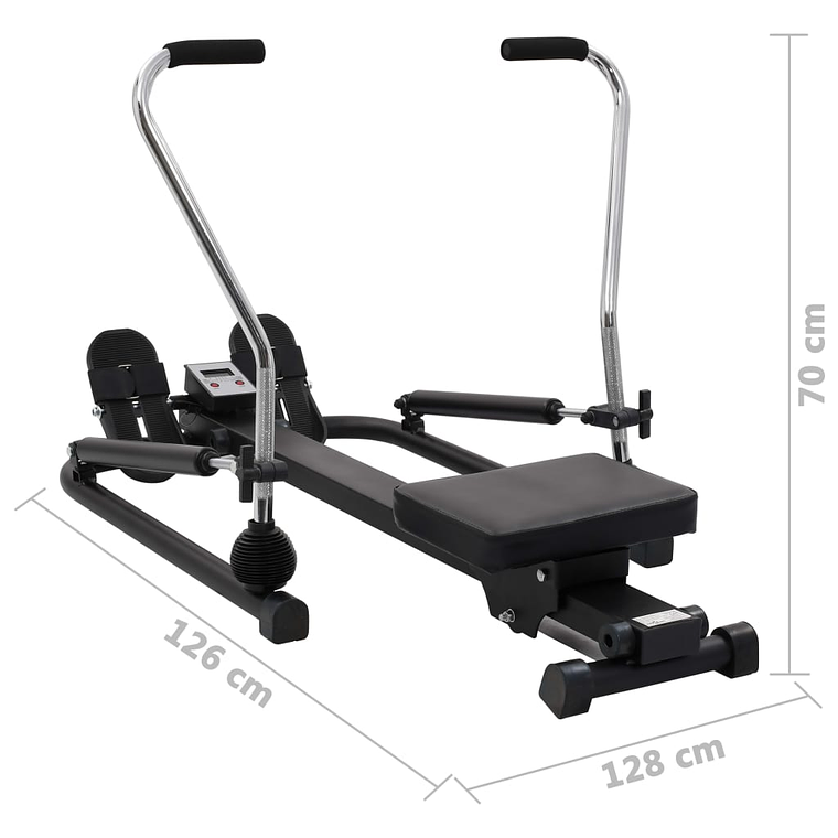 5-level rowing machine with hydraulic resistance. 9