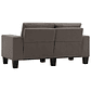 Grey-Brown 2-Seater Sofa vidaXL | Modern Fabric Sofa for Small Spaces - thumbnail 2