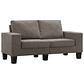 Grey-Brown 2-Seater Sofa vidaXL | Modern Fabric Sofa for Small Spaces - thumbnail 1