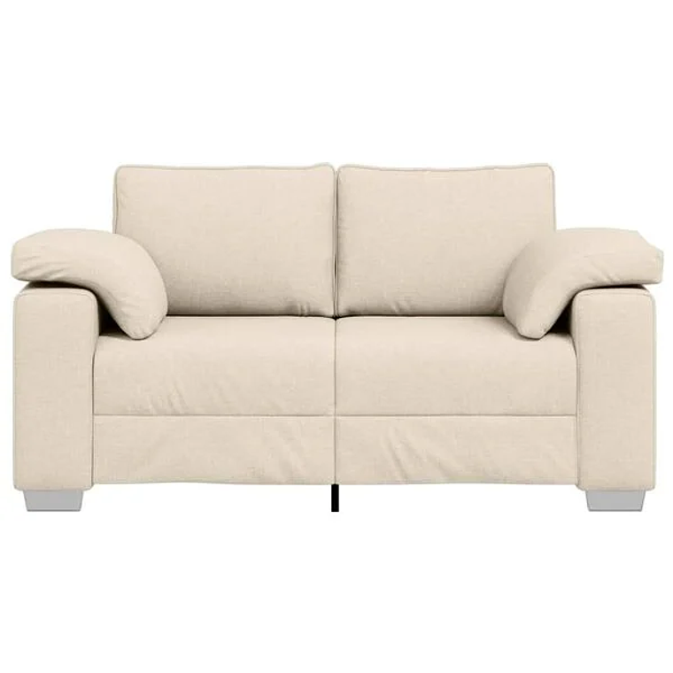 Sofá Bege Loveseat 160 cm em Tecido de Linho | Sofá de 2 Lugares Moderno e Respirável vidaXL 4
