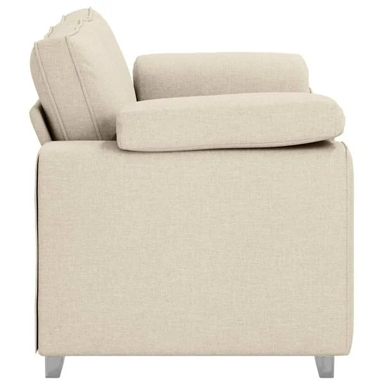 Sofá Bege Loveseat 160 cm em Tecido de Linho | Sofá de 2 Lugares Moderno e Respirável vidaXL 7