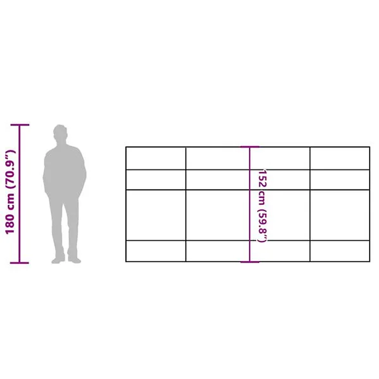 vidaXL 366 cm Camping Windbreaker | Waterproof and Windproof Barrier with Mesh Windows 13