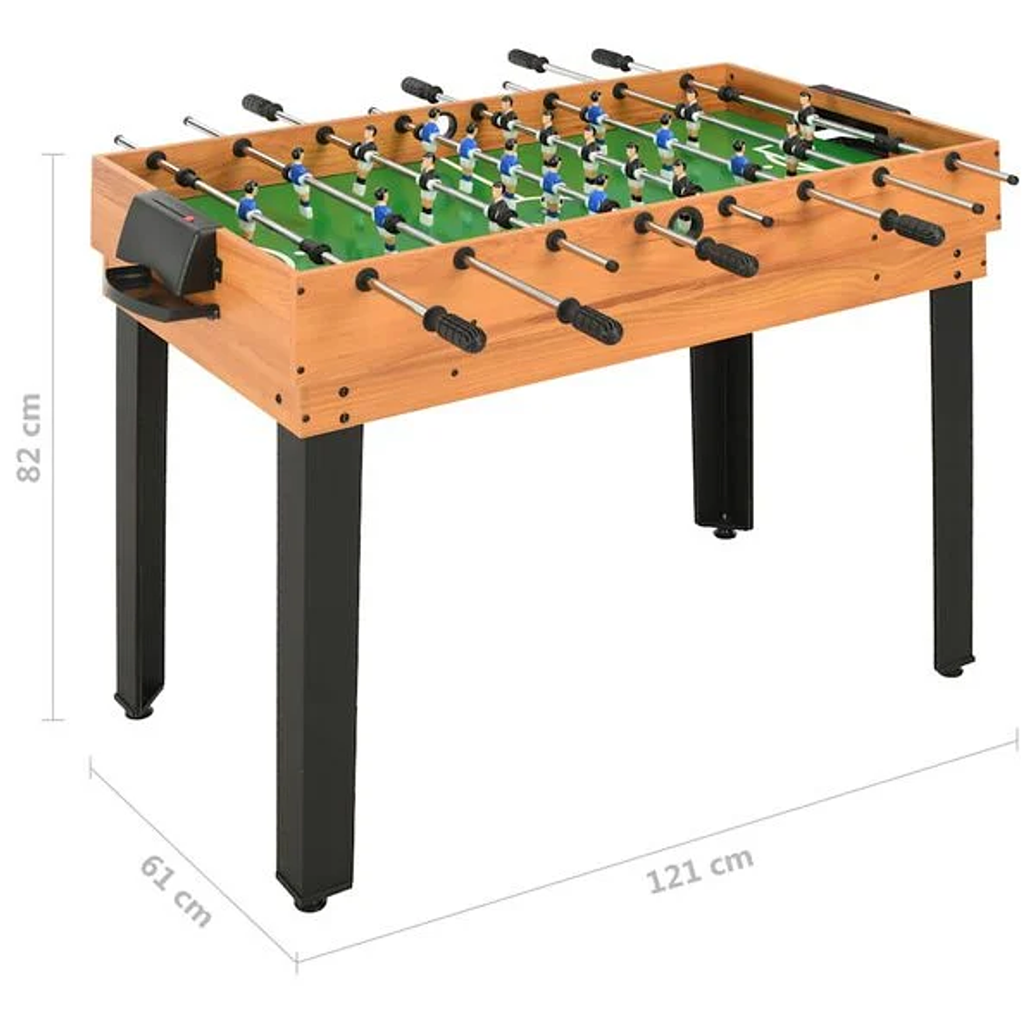 Mesa de Jogos 15-em-1 vidaXL 121 cm | Mesa Multi-jogos com Xadrez, Bilhar, Ténis de Mesa e Mais 6