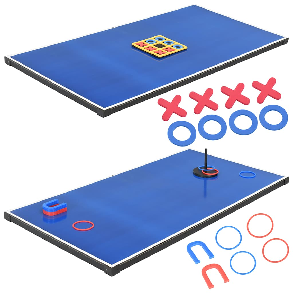 Mesa de Jogos 15-em-1 vidaXL 121 cm | Mesa Multi-jogos com Xadrez, Bilhar, Ténis de Mesa e Mais 14