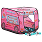 Children's Play Tent with 250 Balls vidaXL | Pink Car-Shaped Ball Park - thumbnail 1