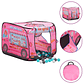 Children's Play Tent with 250 Balls vidaXL | Pink Car-Shaped Ball Park - thumbnail 2