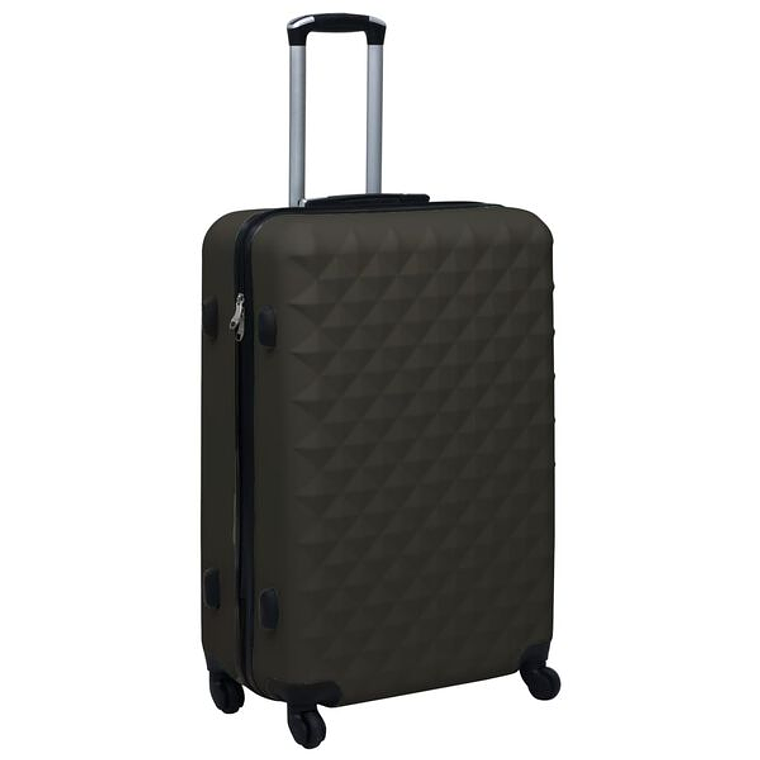 vidaXL 3-Piece Luggage Set | Rigid ABS Anthracite Trolleys (S, M, L) 2