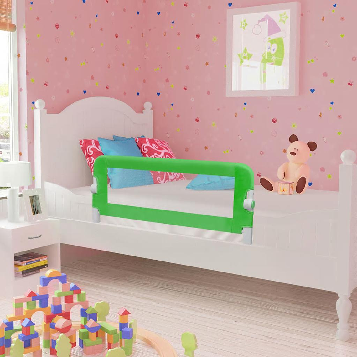Toddler Barra de segurança para cama 102 x 42 cm verde 1