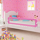 vidaXL Barra de segurança p/ cama infantil 180x42cm poliéster rosa - Thumbnail 1