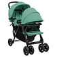 vidaXL Carrinho de bebé para gémeos aço verde - Thumbnail 2