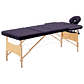 vidaXL Mesa de massagens dobrável 3 zonas madeira roxo - thumbnail 2