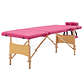 vidaXL Mesa de massagens dobrável 4 zonas madeira rosa - Thumbnail 1