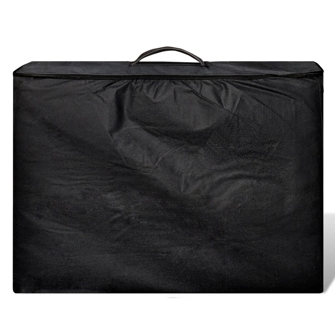 vidaXL Mesa de massagens dobrável 3 zonas + estrutura de madeira preto 1