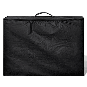 vidaXL Mesa de massagens dobrável 3 zonas + estrutura de madeira preto