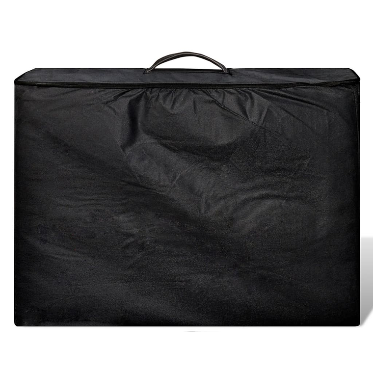vidaXL Mesa de massagens dobrável 3 zonas + estrutura de madeira preto 1
