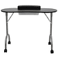 Mesa manicure dobrável com rodas, preta - Thumbnail 1