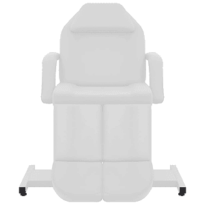 vidaXL Cadeira de esteticista couro artificial 180x62x78 cm branco