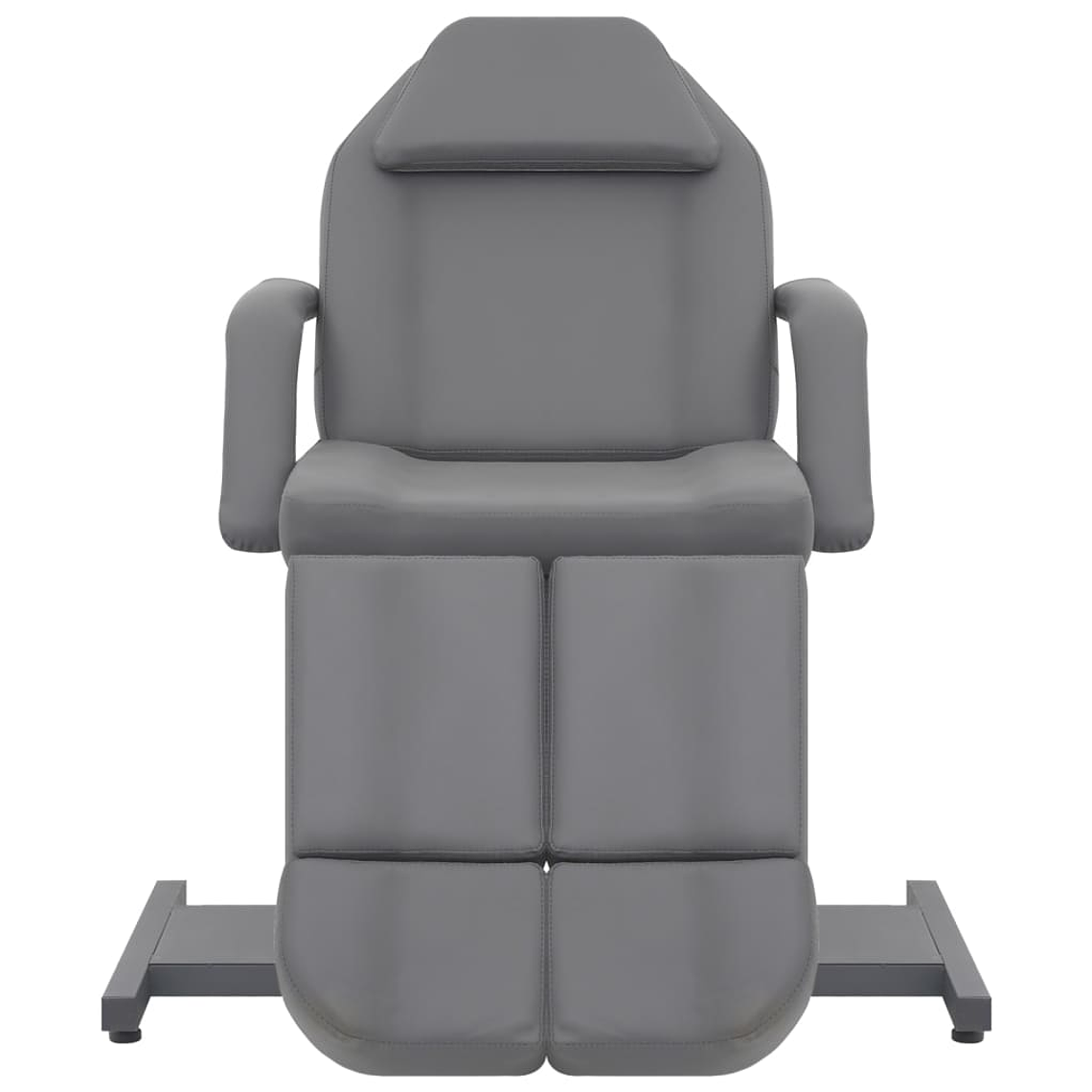 vidaXL Cadeira de esteticista couro artificial 180x62x78 cm cinzento 1