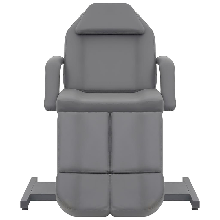 vidaXL Cadeira de esteticista couro artificial 180x62x78 cm cinzento 1