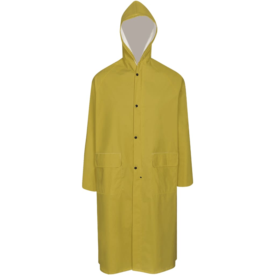 vidaXL Capa de chuva comprida resistente e impermeável + capuz XXL 1