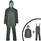 vidaXL Fato de chuva resistente e impermeável + capuz verde, 2 pcs XXL - Thumbnail 2