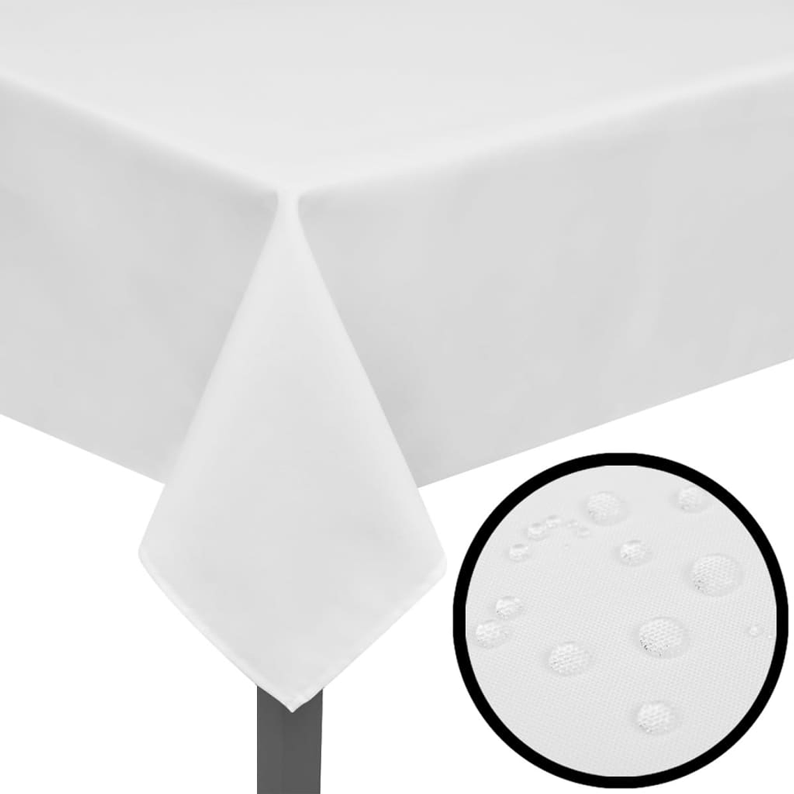 Toalhas de mesa 5 pcs 100 x 100 cm branco 2