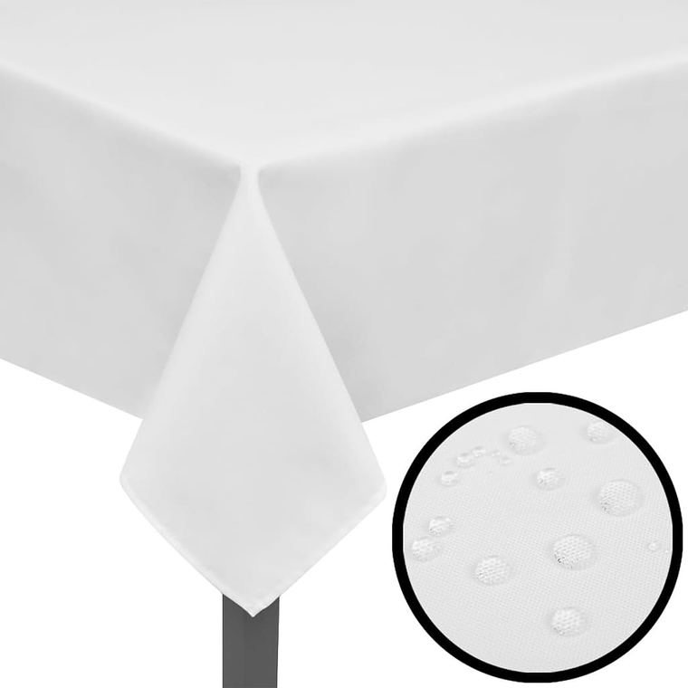 Toalhas de mesa 5 pcs 100 x 100 cm branco 2