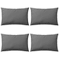 vidaXL Almofadas para exterior 4 pcs 60x40 cm cinzento - Thumbnail 1