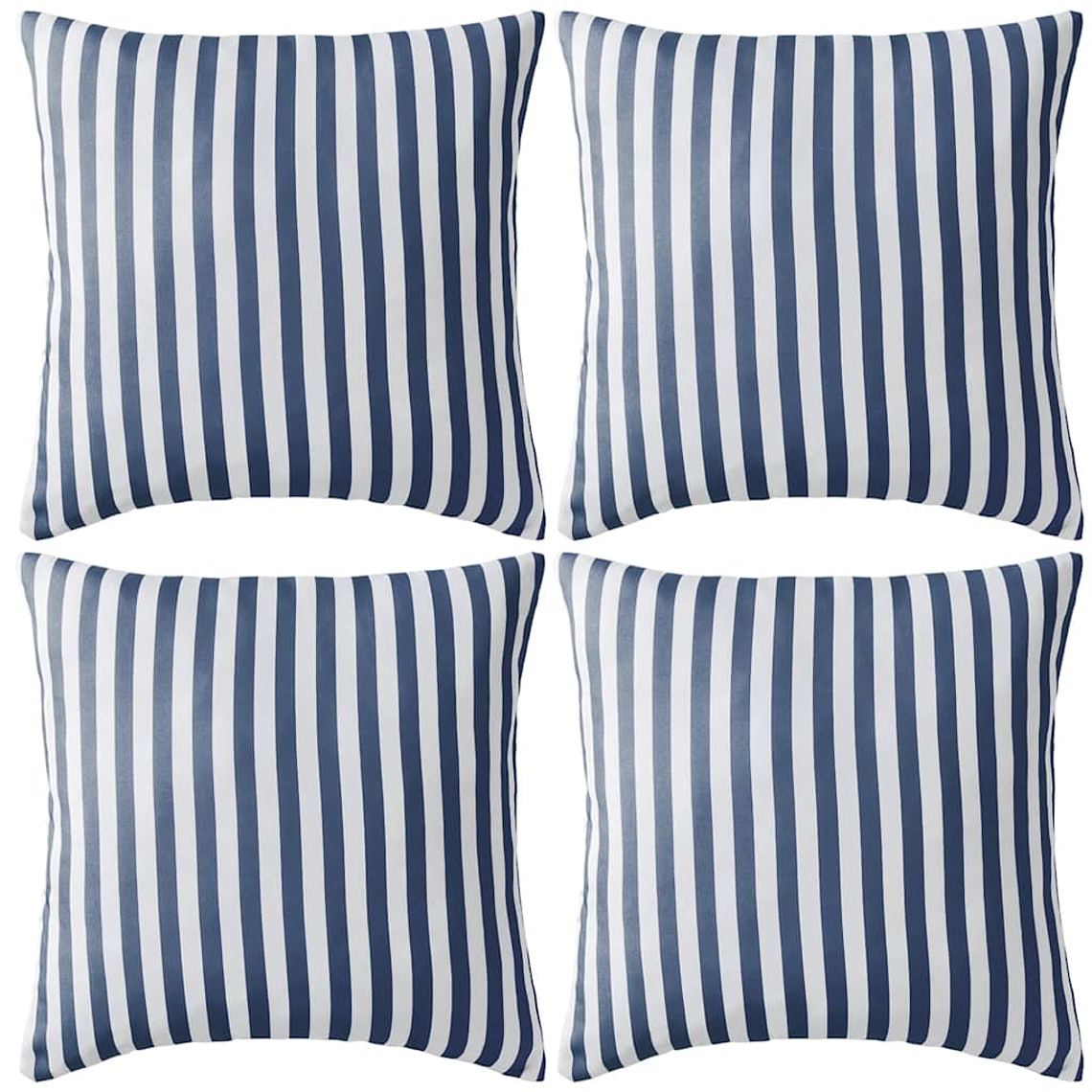 vidaXL Almofadas para exterior 4 pcs 45x45 cm riscas azul-marinho 2