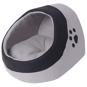 vidaXL Ninho para gato cinzento e preto M