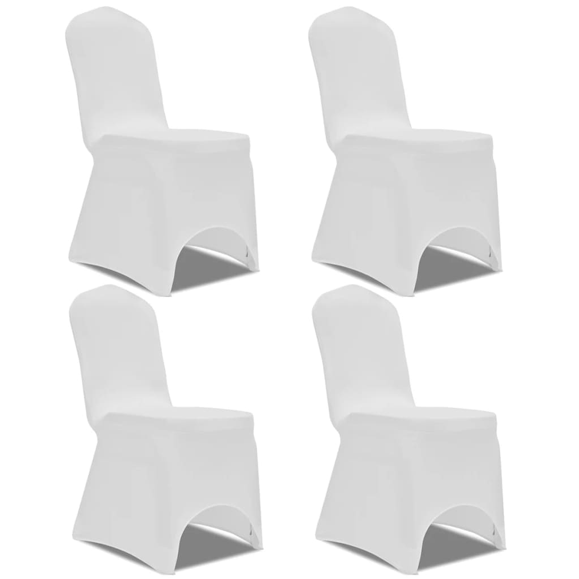 vidaXL Capa extensível para cadeira 4 pcs branco 2