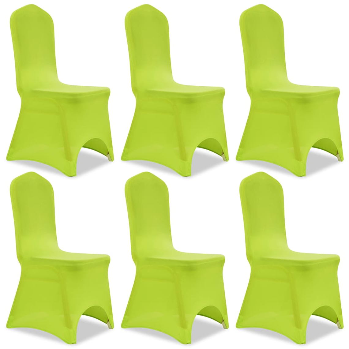 vidaXL Capa extensível para cadeira 6 pcs verde 2