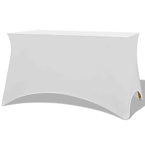 vidaXL Capa extensível para mesa 2 pcs 120x60,5x74 cm branco