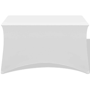 vidaXL Capa extensível para mesa 2 pcs 183x76x74 cm branco