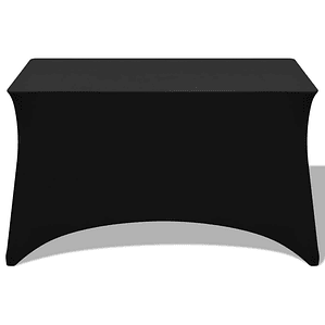 vidaXL Capa extensível para mesa 2 pcs 243x76x74 cm preto
