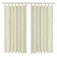 Cortinas de cetim com presilhas, 2 pcs, 140 x 245 cm, creme - Thumbnail 2